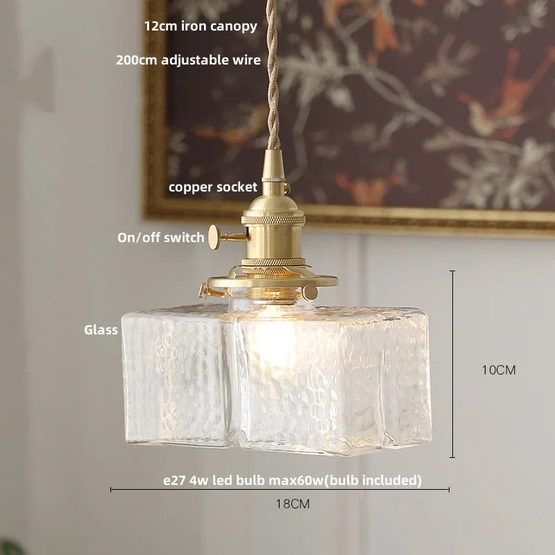 Helnys Nordic Flower Glass LED Pendant Lights for Dining Living Kitchen Room