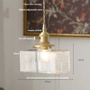 Helnys Ice Cube Glass LED Pendant Lights - Modern Hanging Lamp Chandelier