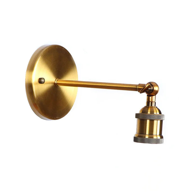 Helnys Vintage Gold Plated Iron Wall Lamp Industrial LED Loft Lighting Fixtures