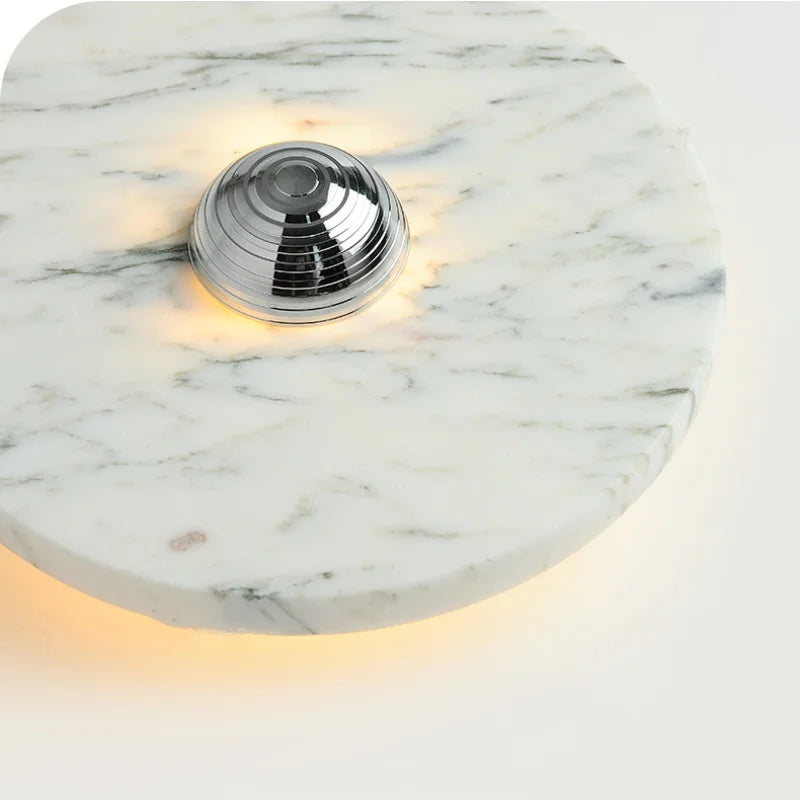 Helnys Marble LED Wall Sconce Round Modern Indoor Decor Light