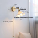 Helnys LED Wall Lights Pull Chain Switch Bedroom Bedside Lamp