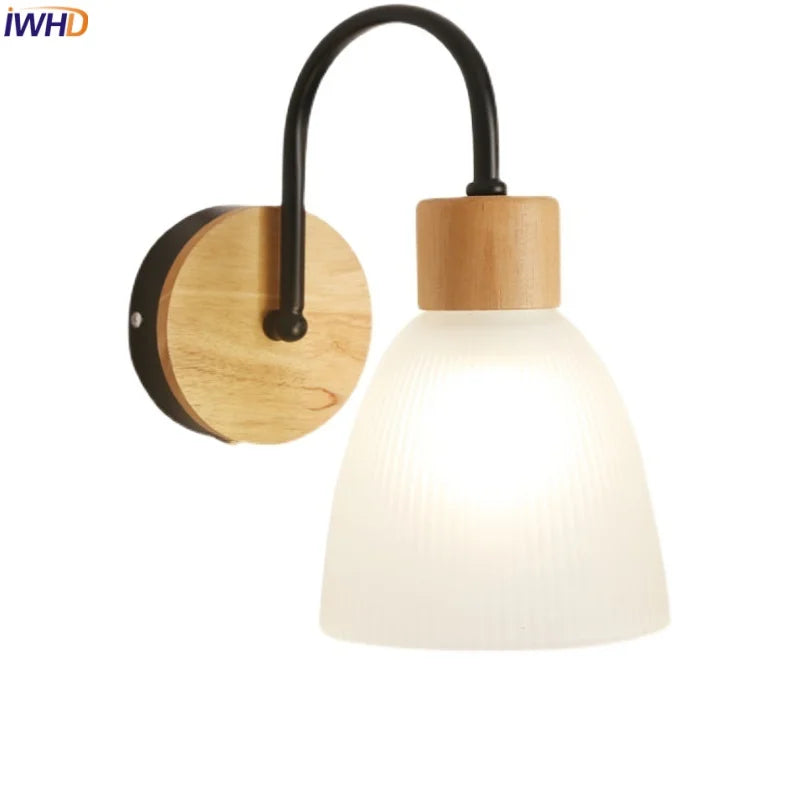 Helnys Simple LED Wall Lamp Sconce Modern Glass Bathroom Light