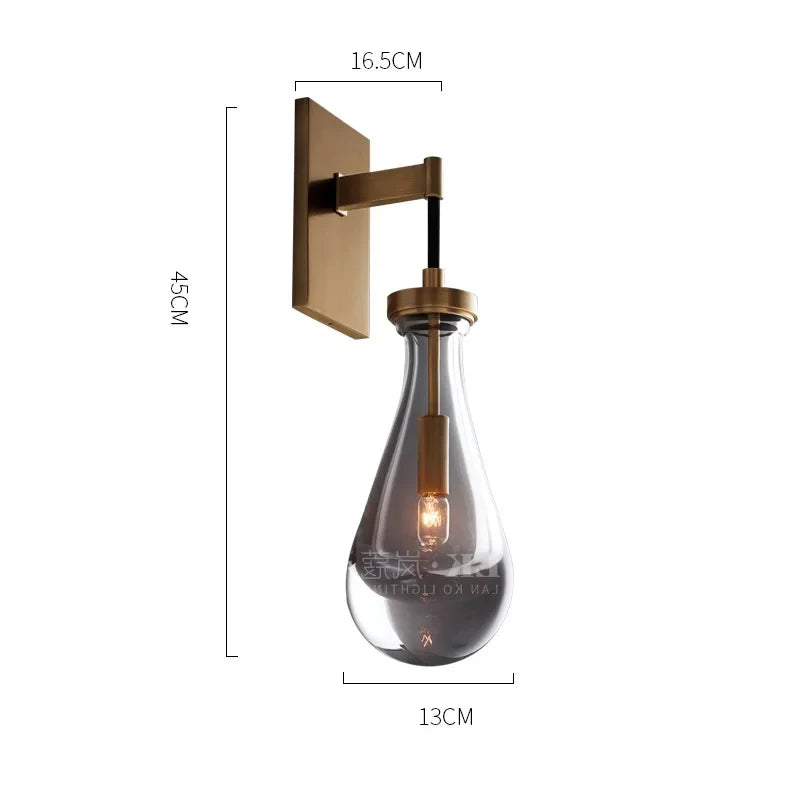 Helnys Water Droplet Crystal LED Wall Light - Nordic Wandlamp