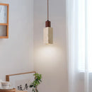 Helnys Wood Handle LED Pendant Lamp Modern Hanging Light for Home Décor