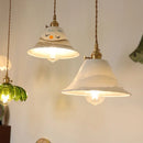 Helnys Ceramic Copper Knob Switch LED Pendant Light Fixture - Nordic Modern Dining Room Bar Lamp