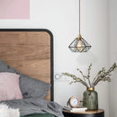 Helnys Japanese LED Glass Pendant Lamp Adjustable Hanging Light Fixtures