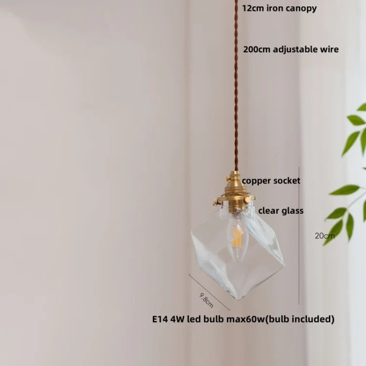 Helnys White Glass LED Pendant Lamp Modern Copper Socket Hanging Lights