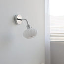 Helnys Adjustable Arm LED Wall Light Fixture White Glass Nordic Modern