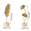 Helnys Nordic Gold Ginkgo Leaf Sculpture for Luxury Home Decor