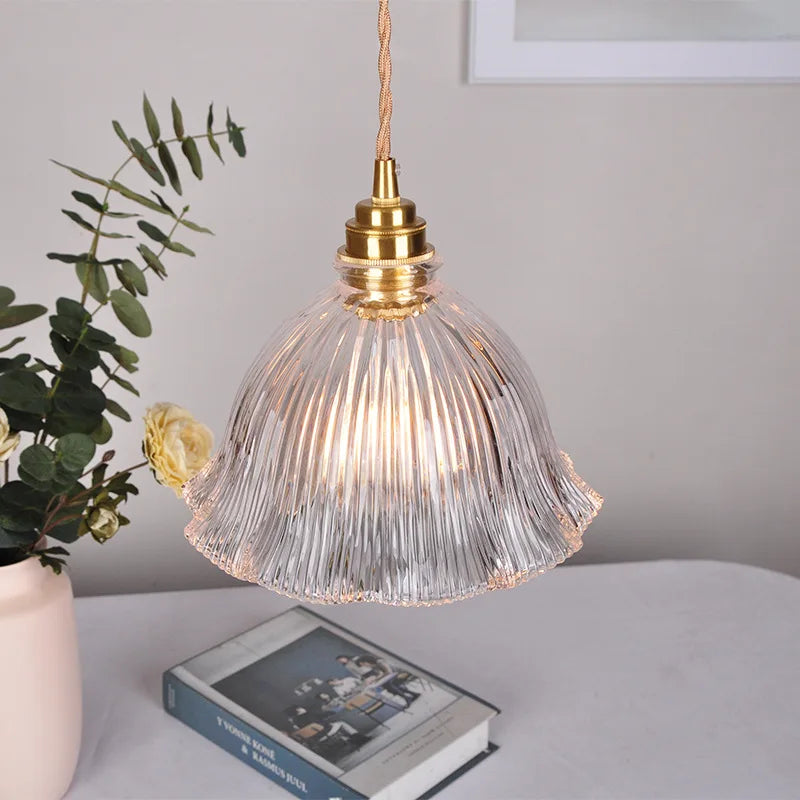 Helnys LED Glass Pendant Light Fixture for Modern Home Decor & Restaurant