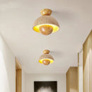 Helnys Yellow Cave Stone LED Ceiling Light Fixture Vintage Loft Ceiling Lamp