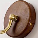 Helynys Glass Flower LED Wall Light - Bedroom Luxury Vintage Wood Wall Lamp