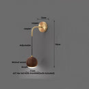 Helnys Nordic Wood LED Wall Sconce Bedroom Lamparas, Adjustable Acrylic Bedside Light