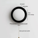 Helnys Wabi Sabi LED Wall Sconce White Glass Walnut Wood Modern Decor