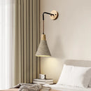 Helnys Nordic LED Wall Light Living Dining Room Cement Lampshade Sconce