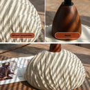 Helnys Wood Cement Mountain LED Pendant Light - Nordic Modern Hang Lamp