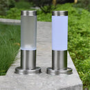 Helnys White Acrylic Shade Pillar Light for Outdoor Landscape and Path
