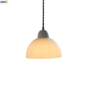 Helnys White Glass LED Pendant Light for Home Decor, Modern Hanging Lamparas Colgantes