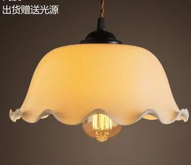 Helnys Blue Glass Pendant Lights for Bedroom Dinning Living Room