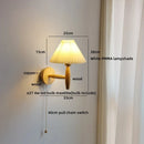 Helnys Nordic LED Wall Lamp Modern Staircase Lighting White Umbrella Mirror Light