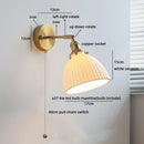 Helnys Ceramic LED Wall Sconce for Home Living Room Bedside Decor