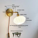 Helnys Pumpkin LED Wall Lamps Glass Nordic Modern Rotate Light