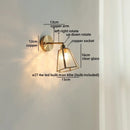 Helnys Wabi Sabi LED Wall Lamp Pull Chain Switch Clear Glass Modern Nordic Bathroom Light