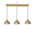 Helnys Glass LED Pendant Lights: Modern Copper Hanging Lamp for Bedroom, Dining, Restaurant
