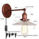 Helnys White LED Wall Lights - Industrial Style Bedside Lamp