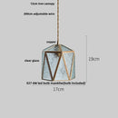Helnys Japanese LED Glass Pendant Lamp Adjustable Hanging Light Fixtures