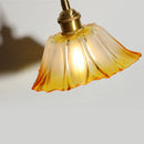Helnys Yellow Glass LED Pendant Light, Nordic Style, Adjustable Hanging Lamp