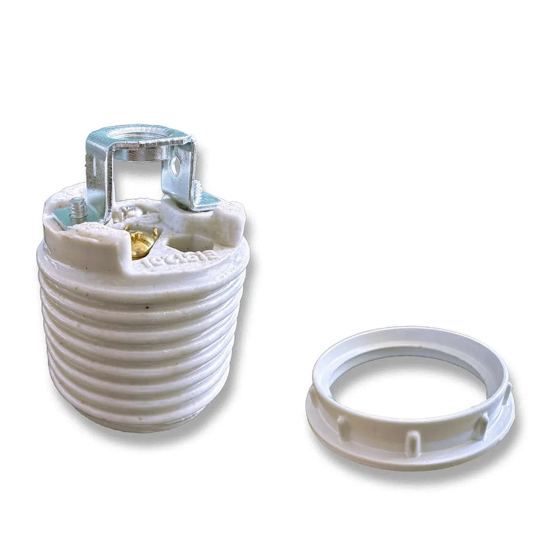 Helnys Ceramic E27 Lamp Holder Socket - Bulb Base for Lighting Fixtures