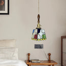 Helnys Peace Dove LED Pendant Lamp with Colorful Glass and Copper Knob Switch