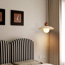 Helnys White Glass LED Pendant Lights Scandinavian Modern Hanging Lamp