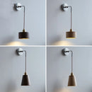 Helnys Ash Wood LED Wall Light with Pull Chain Switch - Japanese Style Bedside Lamp