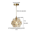Helnys Crystal LED Pendant Light Clear Glass French Vintage Hanging Lamp
