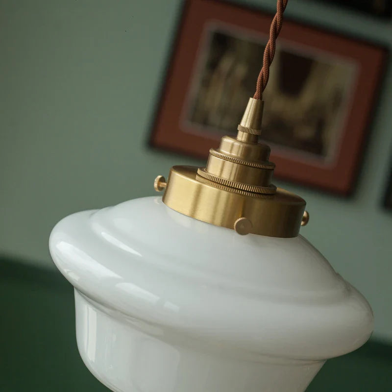 Helnys Glass LED Pendant Lights with Copper Socket - Nordic Modern Hanging Lamp