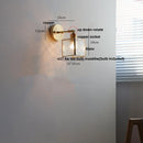Helnys Vintage Retro LED Wall Lamp Sconce Glass Rotate Pull Chain Switch