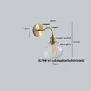 Helnys Green Class Ball LED Wall Light Fixture - Copper Socket Pull Chain Switch