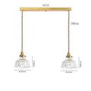 Helnys Clear Glass LED Pendant Light - Copper Nordic Modern Hanging Lamp