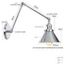 Helnys Vintage White LED Wall Sconce with Pull Chain Switch