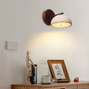 Helnys Canopy LED Wall Light Yellow Travertine Bedside Lamp Modern Iron Fixture