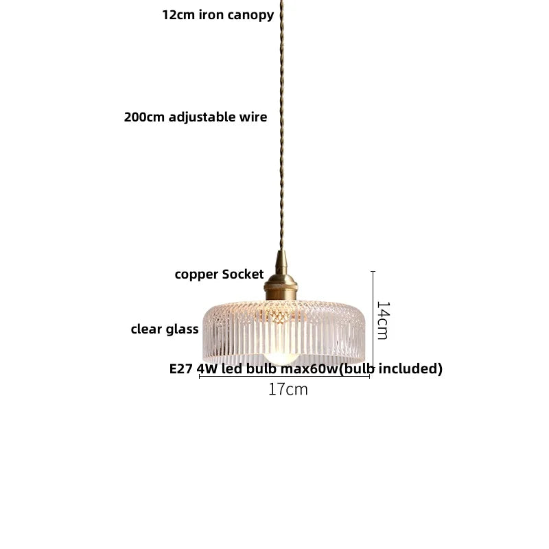 Helnys Nordic Walnut Wood LED Pendant Light Fixture Glass Hang Lamp