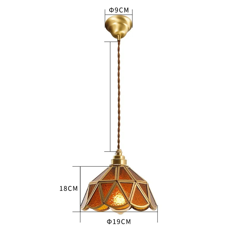 Helnys Nordic Glass LED Pendant Lamp for Coffee Bedroom Living Room