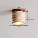 Helnys LED Ceiling Lamp Natural Yellow Travertine Walnut Wood Ceiling Lights
