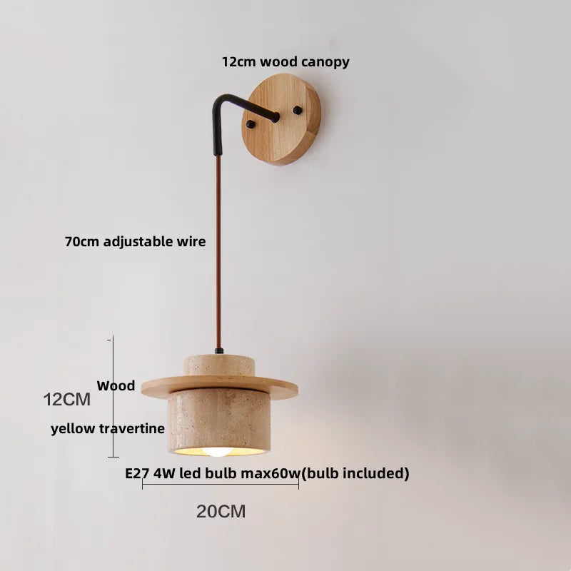 Nordic Copper LED Wall Light by Helnys - Modern Design with Pull Chain Switch