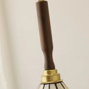 Helnys Tiffany Style Walnut Wood LED Pendant Lights with Copper Knob Switch