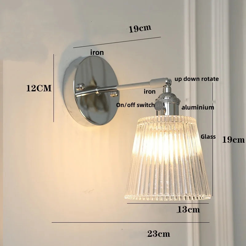 Helnys Modern Iron Ceramic LED Wall Lights with Pull Chain Switch