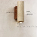 Helnys LED Wall Light Yellow Travertine Stone Living Room Decor Stair Lamp