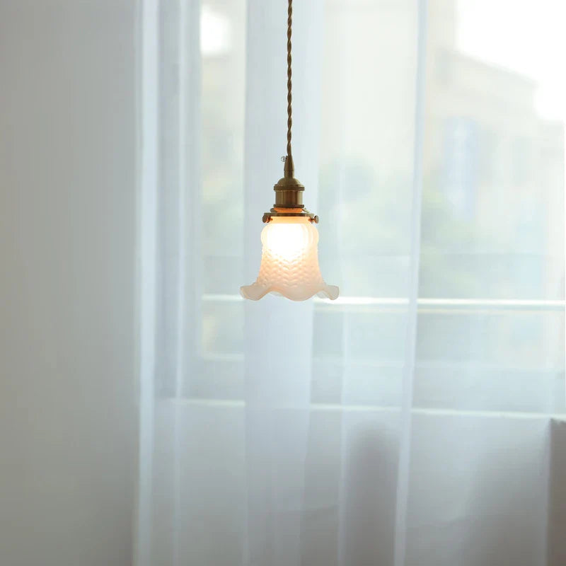 Helnys Copper Socket LED Pendant Lamp with Clear Glass Lampshade